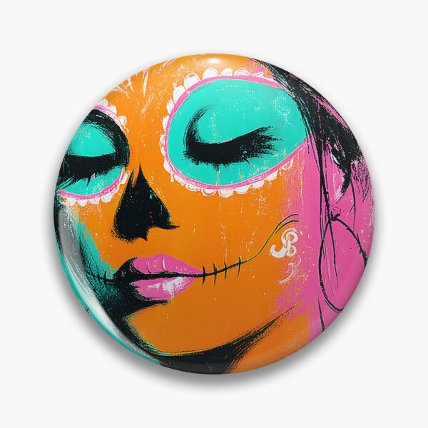 Item preview, Vibrant Day of the Dead Woman with Floral Elements designed and sold by Artessie.