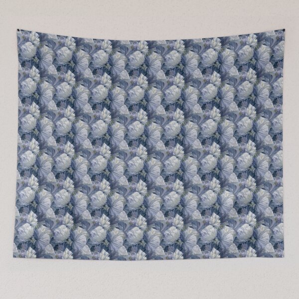 Item preview, Ethereal Icy Crystal Bloom Watercolor Tapestry designed and sold by TJ Art and Camera.