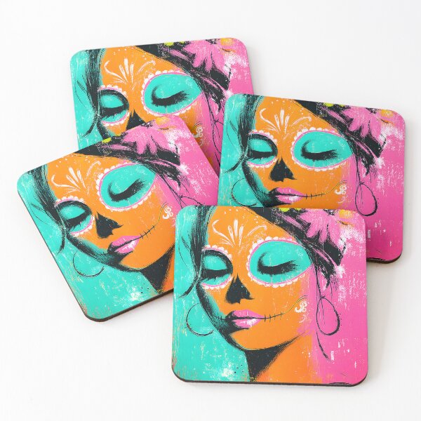 Item preview, Vibrant Day of the Dead Woman with Floral Elements designed and sold by Artessie.