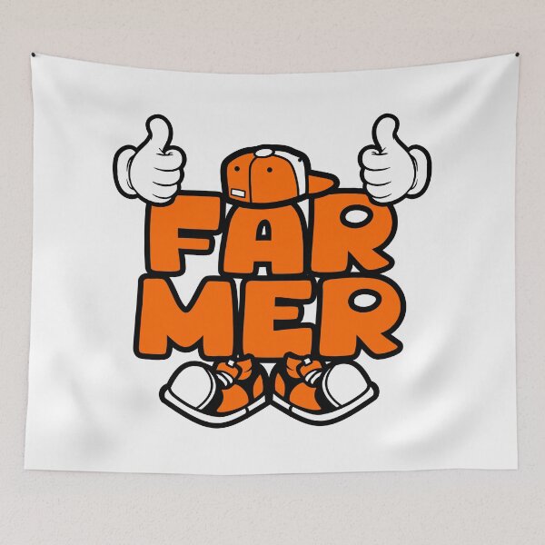 Item preview, FARMER - PROFESSIONS Lettering Character Bold Retro designed and sold by NFTWords.