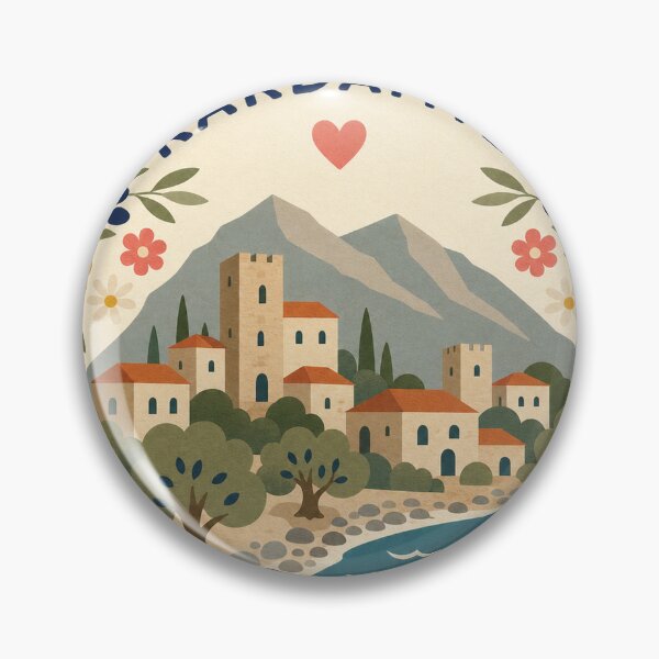Item preview, Kardamyli Greece Travel Souvenir Modern Folk Art designed and sold by VisualArtsOasis.