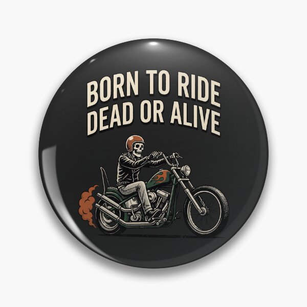 Item preview, Skeleton Biker Halloween Shirt - Born to Ride Dead or Alive Skull Motorcycle designed and sold by RadekArt.