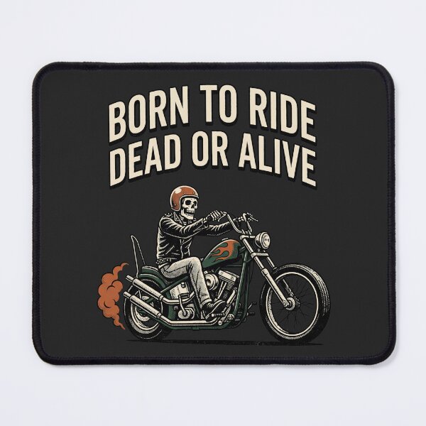 Item preview, Skeleton Biker Halloween Shirt - Born to Ride Dead or Alive Skull Motorcycle designed and sold by RadekArt.