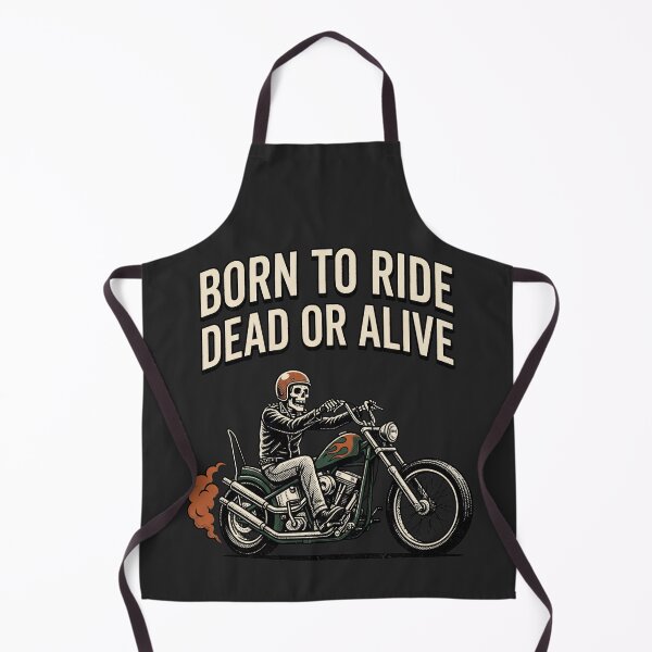 Item preview, Skeleton Biker Halloween Shirt - Born to Ride Dead or Alive Skull Motorcycle designed and sold by RadekArt.