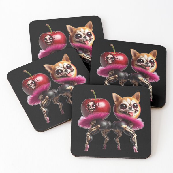 Item preview, Buff Skeleton Ballerinas Cherry and Chihuahua High Heels designed and sold by LujziWorld.