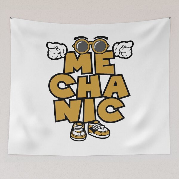 Item preview, MECHANIC  - WORK Cartoon Character Bold Retro designed and sold by NFTWords.