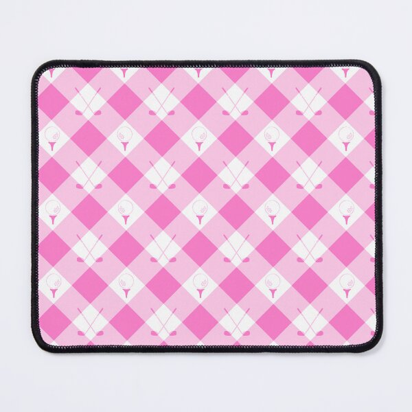 Item preview, Clubhouse Check - pink and white designed and sold by Fabricatemyart.