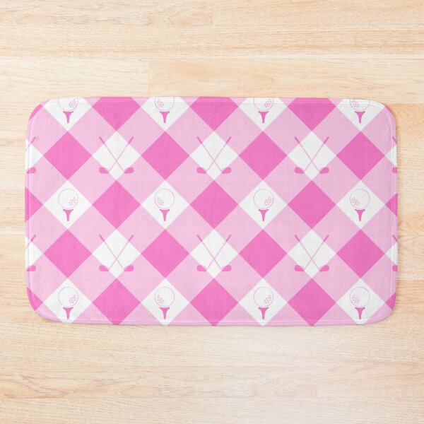 Item preview, Clubhouse Check - pink and white designed and sold by Fabricatemyart.
