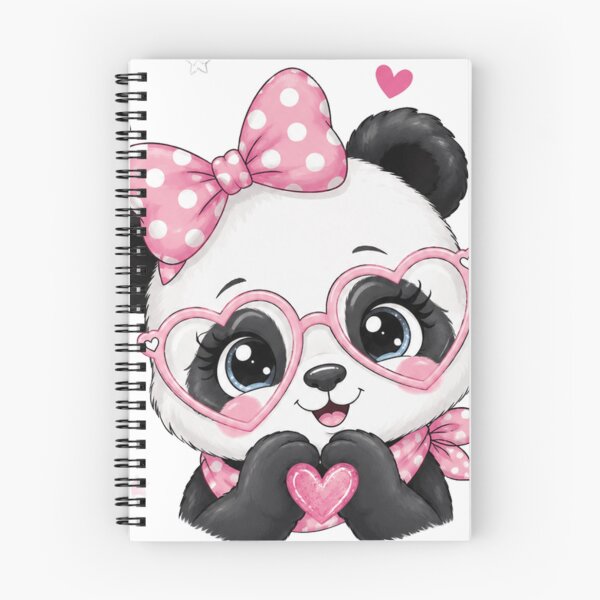 Item preview, Cute Glam Panda Born To Shine - Kawaii Pink Glasses Bow Heart Art designed and sold by ToonyTeez.
