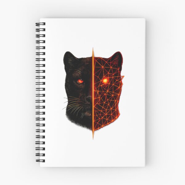 Item preview, Geometric Black Cat Split Face Mystic Art designed and sold by CreativeMindsetLab.