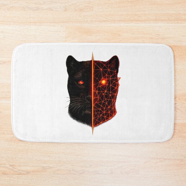 Item preview, Geometric Black Cat Split Face Mystic Art designed and sold by CreativeMindsetLab.