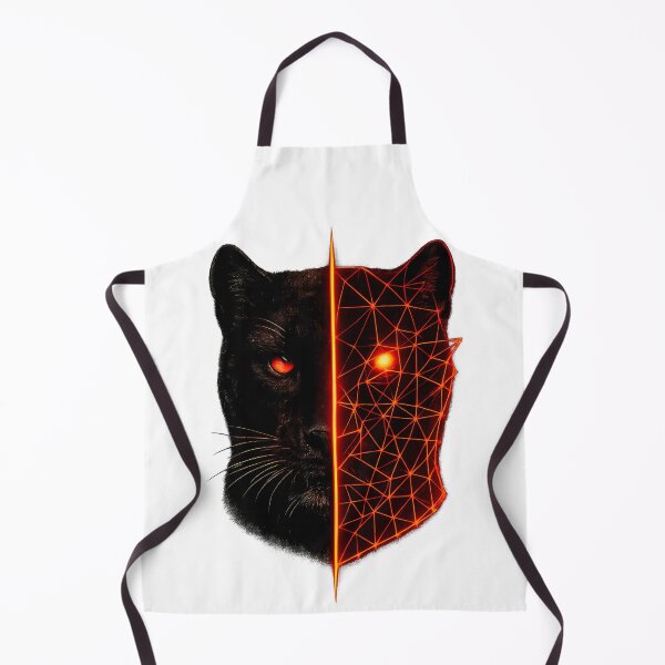Item preview, Geometric Black Cat Split Face Mystic Art designed and sold by CreativeMindsetLab.