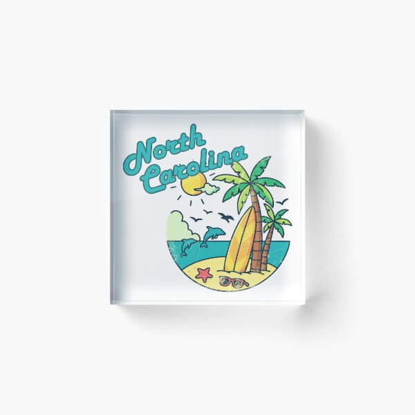 Item preview, North Carolina Beach Vibes | Retro Tropical Sunset Vacation Design designed and sold by DonnaRaine.