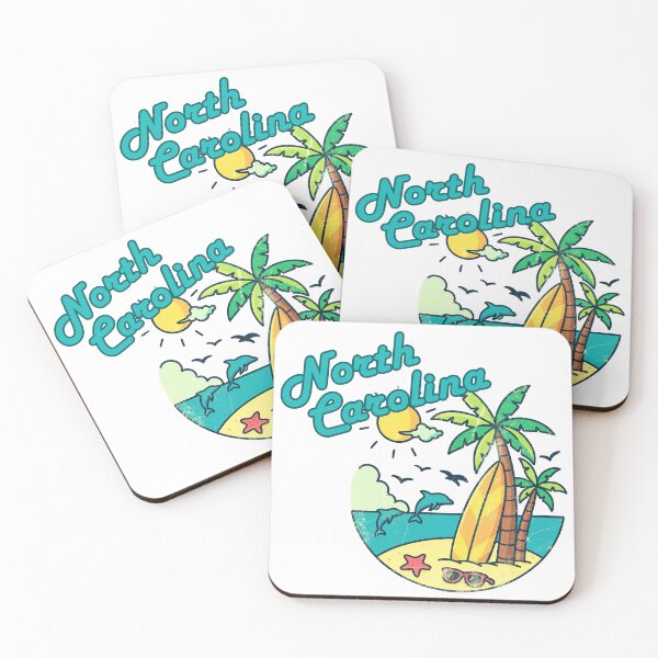 Item preview, North Carolina Beach Vibes | Retro Tropical Sunset Vacation Design designed and sold by DonnaRaine.
