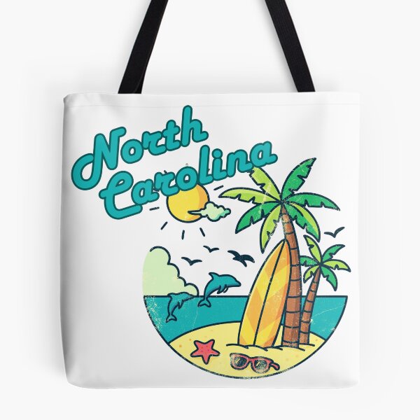 Item preview, North Carolina Beach Vibes | Retro Tropical Sunset Vacation Design designed and sold by DonnaRaine.