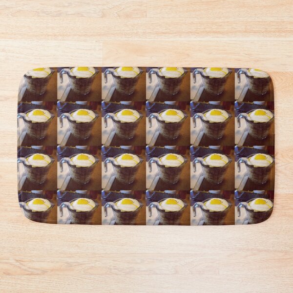Item preview, Creative Rice Bowl with Fried Egg Served in Measuring Cup Art Print designed and sold by KaleChub.