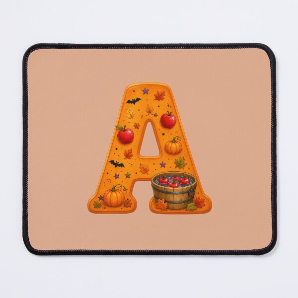 Item preview, Halloween Letter A Monogram – Spooky Apple Alphabet Initial Design designed and sold by VectorJoy.