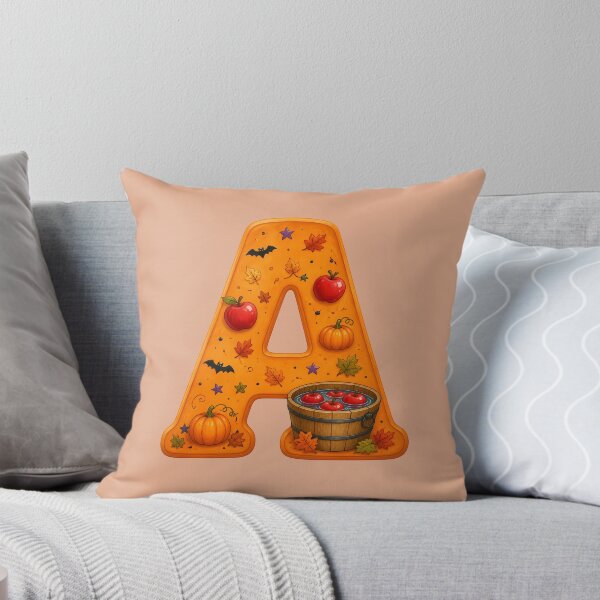 Item preview, Halloween Letter A Monogram – Spooky Apple Alphabet Initial Design designed and sold by VectorJoy.