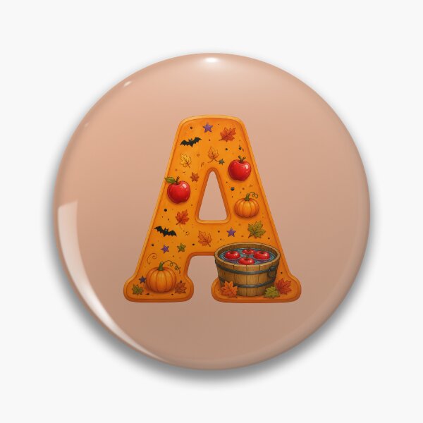 Item preview, Halloween Letter A Monogram – Spooky Apple Alphabet Initial Design designed and sold by VectorJoy.