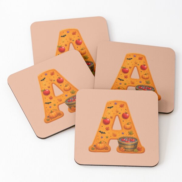 Item preview, Halloween Letter A Monogram – Spooky Apple Alphabet Initial Design designed and sold by VectorJoy.