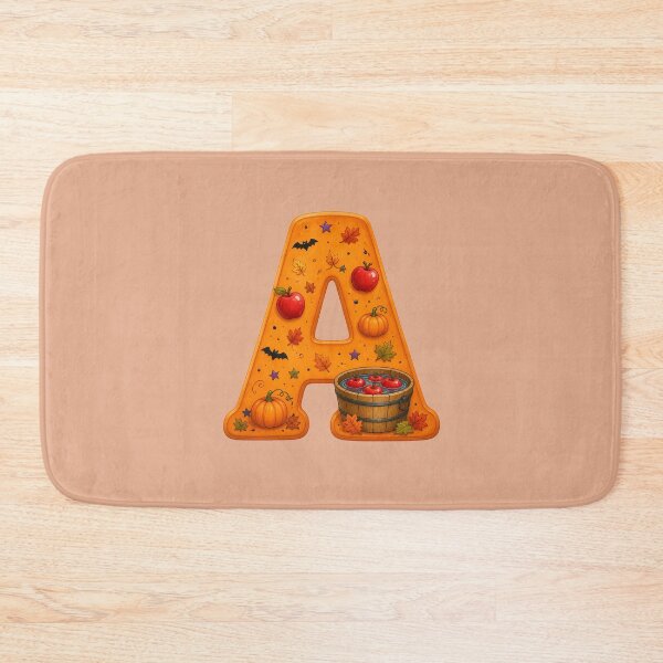 Item preview, Halloween Letter A Monogram – Spooky Apple Alphabet Initial Design designed and sold by VectorJoy.