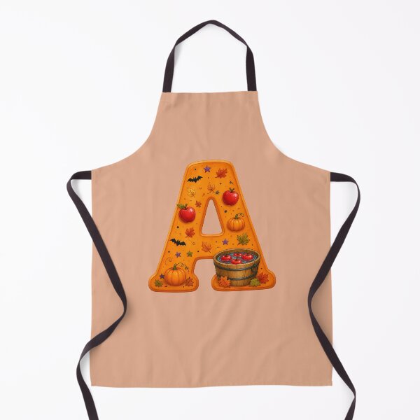 Item preview, Halloween Letter A Monogram – Spooky Apple Alphabet Initial Design designed and sold by VectorJoy.