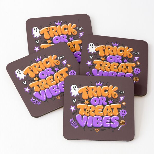 Item preview,  Trick or Treat Vibes - Retro Halloween Bubble Typography designed and sold by TatyanaArt.