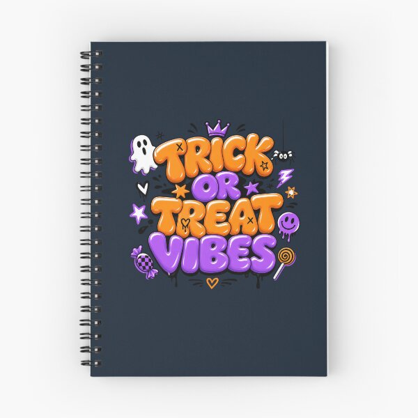 Item preview, Trick or Treat Vibes - Retro Halloween Bubble Typography designed and sold by TatyanaArt.