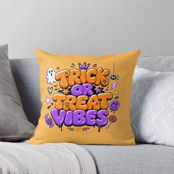 Item preview,  Trick or Treat Vibes - Retro Halloween Bubble Typography designed and sold by TatyanaArt.