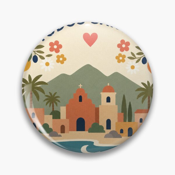 Item preview, Todos Santos Mexico Travel Souvenir Modern Folk Art designed and sold by VisualArtsOasis.