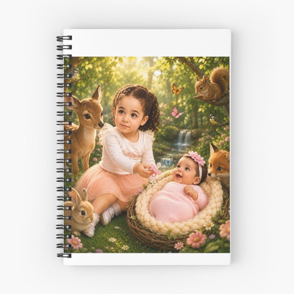 Item preview, Alia and Mira with Their Animal Friends designed and sold by LumivaraGallery.