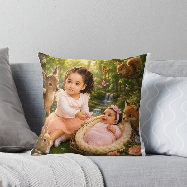 Item preview, Alia and Mira with Their Animal Friends designed and sold by LumivaraGallery.