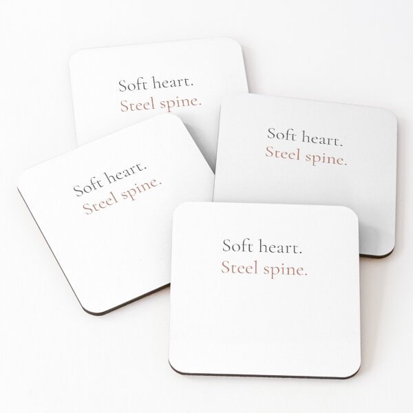 Item preview, Soft Heart Steel Spine - Minimalist Strong Woman Quote Shirt designed and sold by DaysLoading.