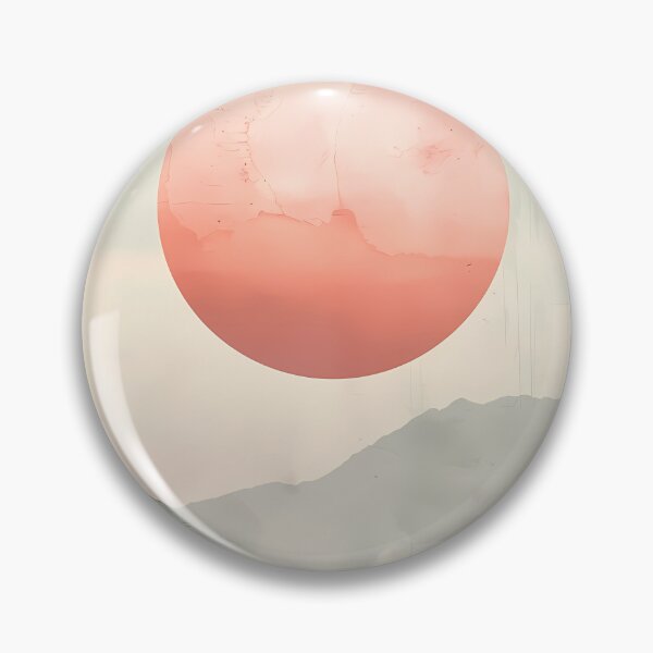 Artikelvorschau, Minimalist Japandi Mountain Lake Reflection – Zen Pastel Sun Art entworfen und verkauft von Artdavesalzburg.