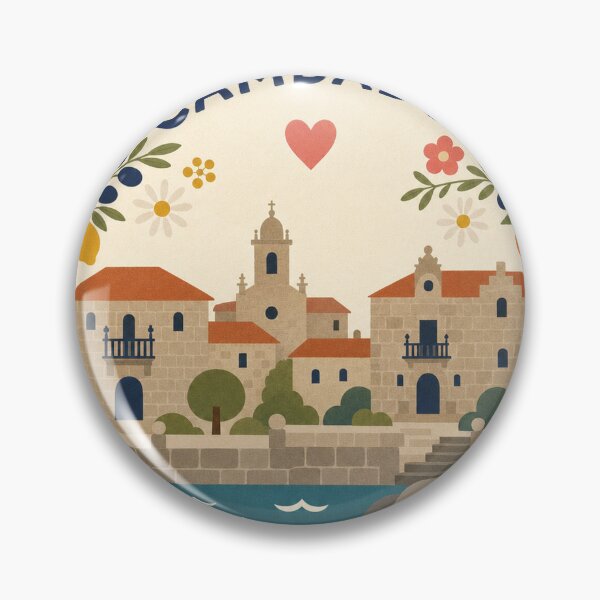 Item preview, Cambados Spain Travel Souvenir Modern Folk Art designed and sold by VisualArtsOasis.