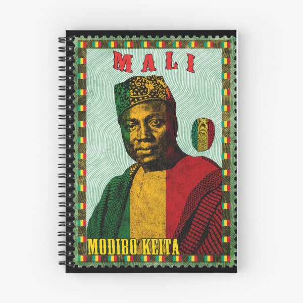 Item preview, Modibo Keita Mali Vintage Postage Stamp Portrait | Pan-African Independence Leader Art designed and sold by Youngkev-arts.