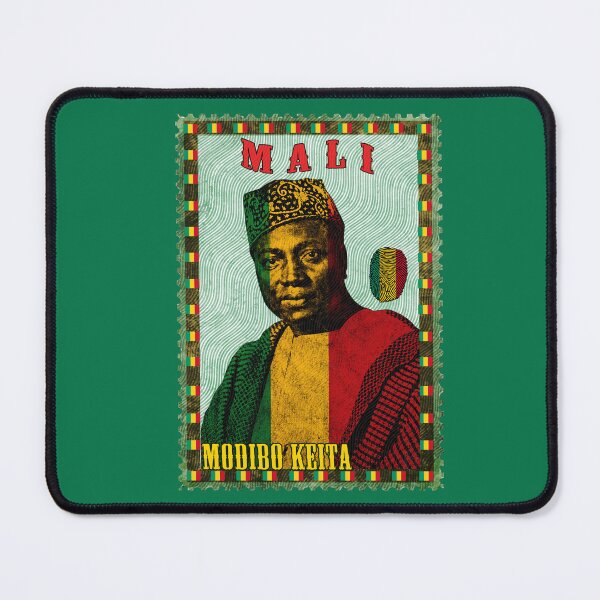 Item preview, Modibo Keita Mali Vintage Postage Stamp Portrait | Pan-African Independence Leader Art designed and sold by Youngkev-arts.