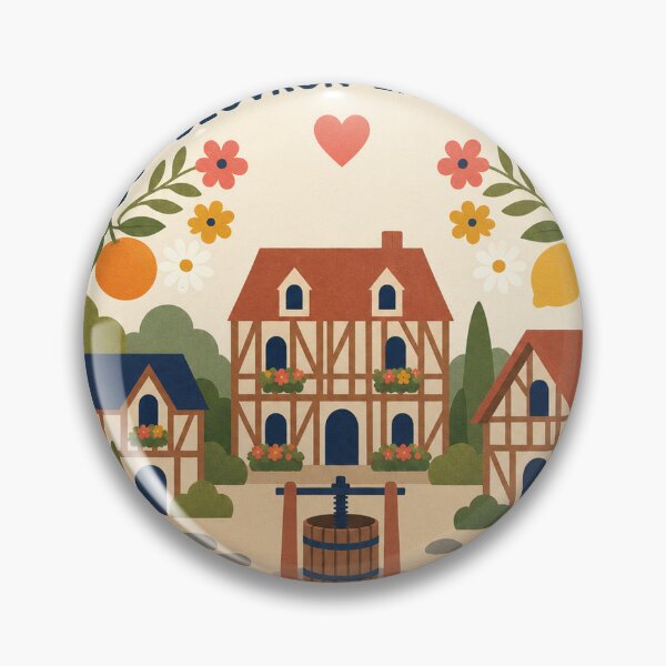 Item preview, Beuvron-en-Auge France Travel Souvenir Modern Folk Art designed and sold by VisualArtsOasis.