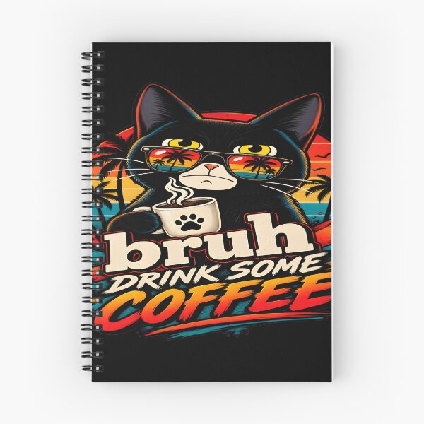 Item preview, Bruh Drink Some Coffee Summer Cat Sunset Art designed and sold by DailySparks.