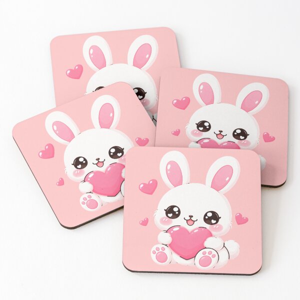 Item preview, Cute White Kawaii Bunny with a Heart designed and sold by Car23314.