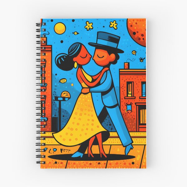 Item preview, Colorful Couple Dancing Under the City Lights designed and sold by Artessie.