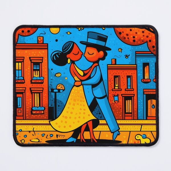 Item preview, Colorful Couple Dancing Under the City Lights designed and sold by Artessie.