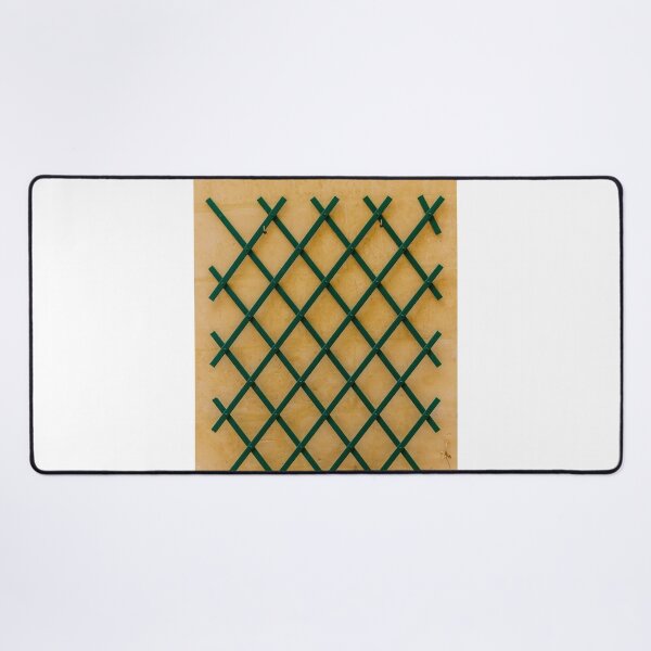 Item preview, Green Wooden Trellis Lattice Mounted On Textured Yellow Wall For Garden Design designed and sold by Nmallia.