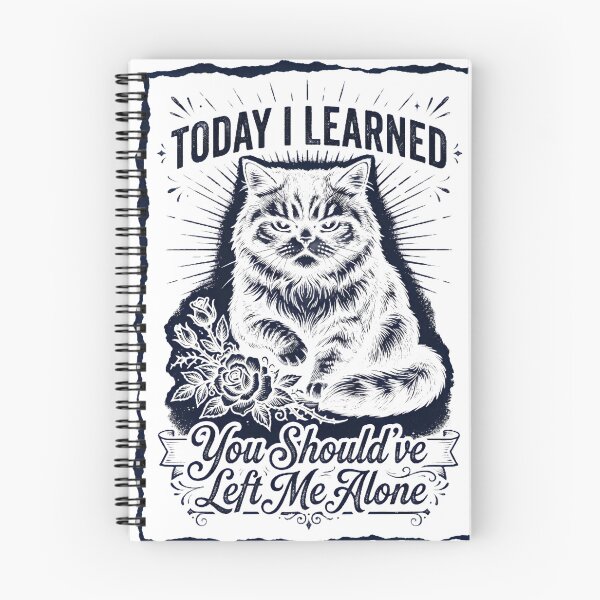 Item preview, Copy of Today I Learned You Should've Left Me Alone Grumpy Cat Introvert Feline Lover  designed and sold by w66aboo.