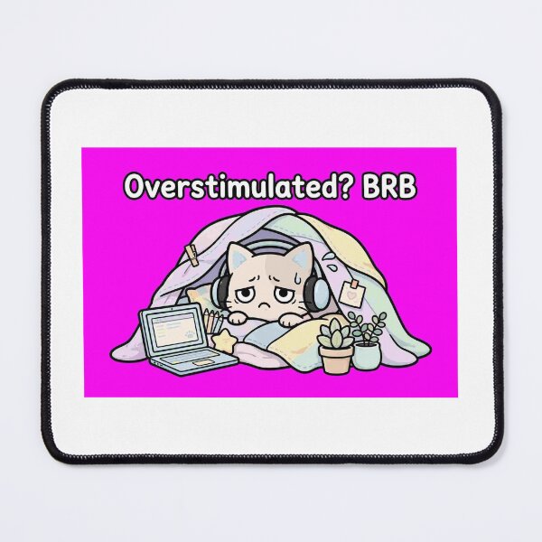Item preview, Overstimulated Cat Cozy Blanket Fort - Mental Health Gamer designed and sold by Petringo.