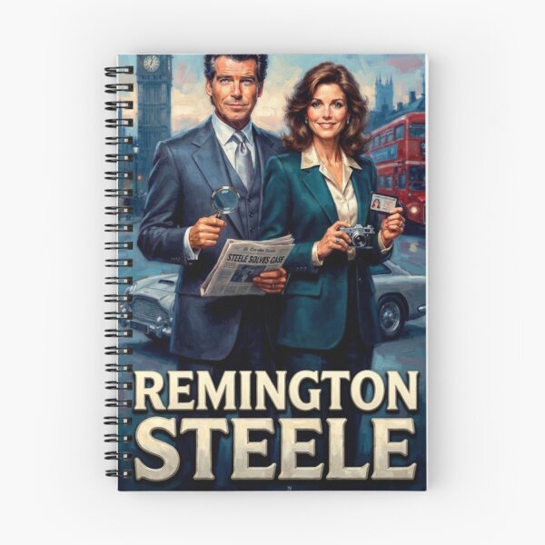 Artikelvorschau, Remington Steele Mystery Drama Fine Art Tribute entworfen und verkauft von Art's Diner.