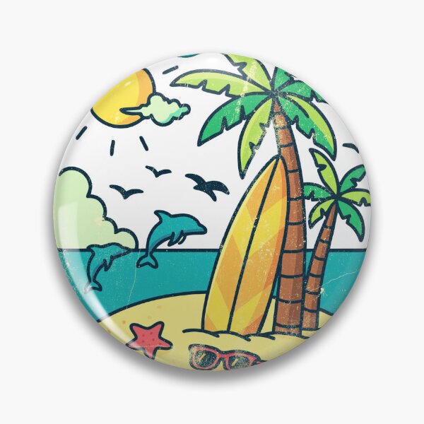 Item preview, New Jersey Beach Vibes | Retro Tropical Sunset Vacation Design designed and sold by DonnaRaine.