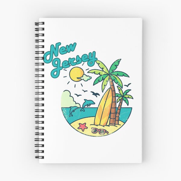 Item preview, New Jersey Beach Vibes | Retro Tropical Sunset Vacation Design designed and sold by DonnaRaine.