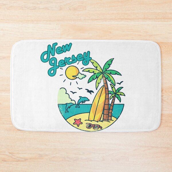 Item preview, New Jersey Beach Vibes | Retro Tropical Sunset Vacation Design designed and sold by DonnaRaine.