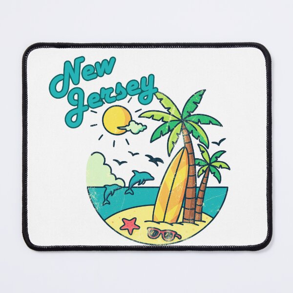 Item preview, New Jersey Beach Vibes | Retro Tropical Sunset Vacation Design designed and sold by DonnaRaine.